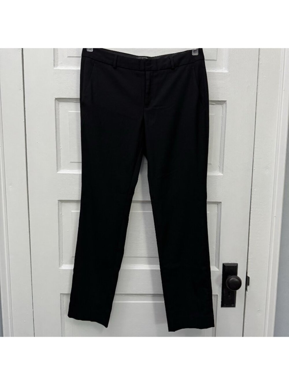 Banana Republic Ryan Classic Dress Pants Women’s 4 Black Slim Straight Stretch